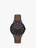 Armani Exchange Men's Leather Strap Watch