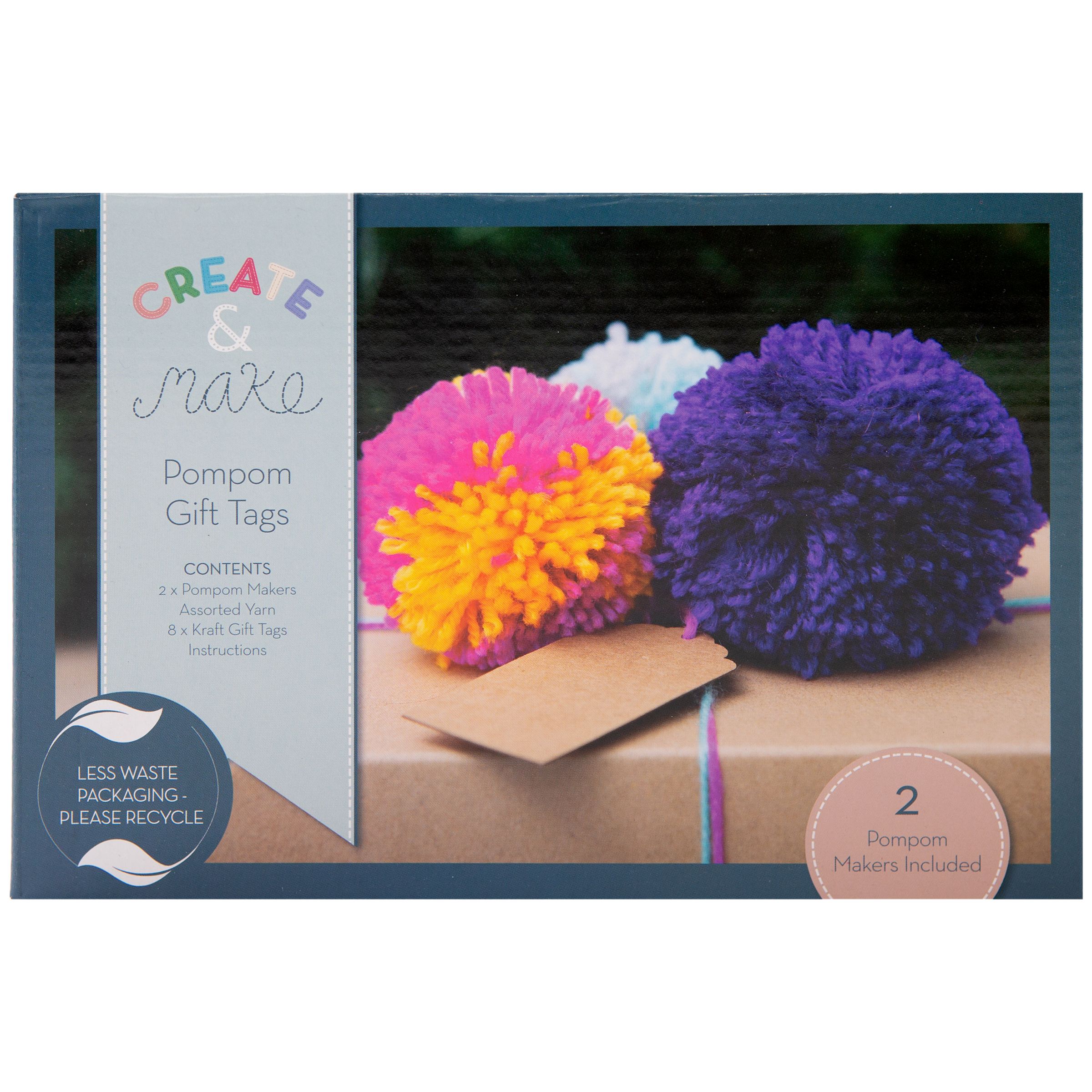 Create and Make Make Your Own Pom Pom Tags Craft Kit