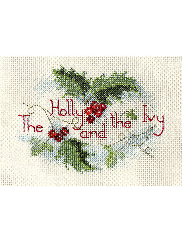 Bothy Threads Holly And Ivy Card Counted Cross Stitch Kit