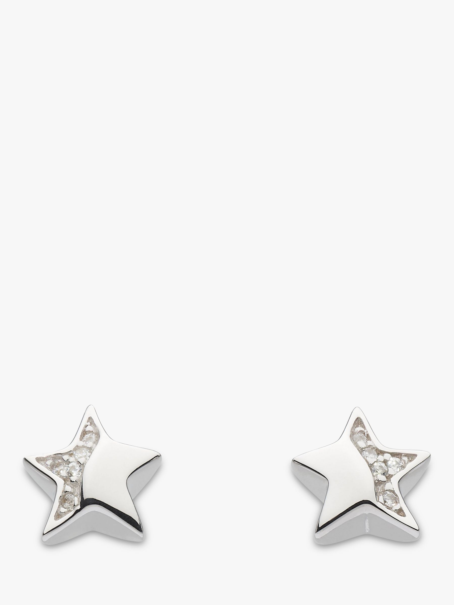 Buy Kit Heath Sterling Silver Cubic Zirconia Star Stud Earrings, Silver Online at johnlewis.com