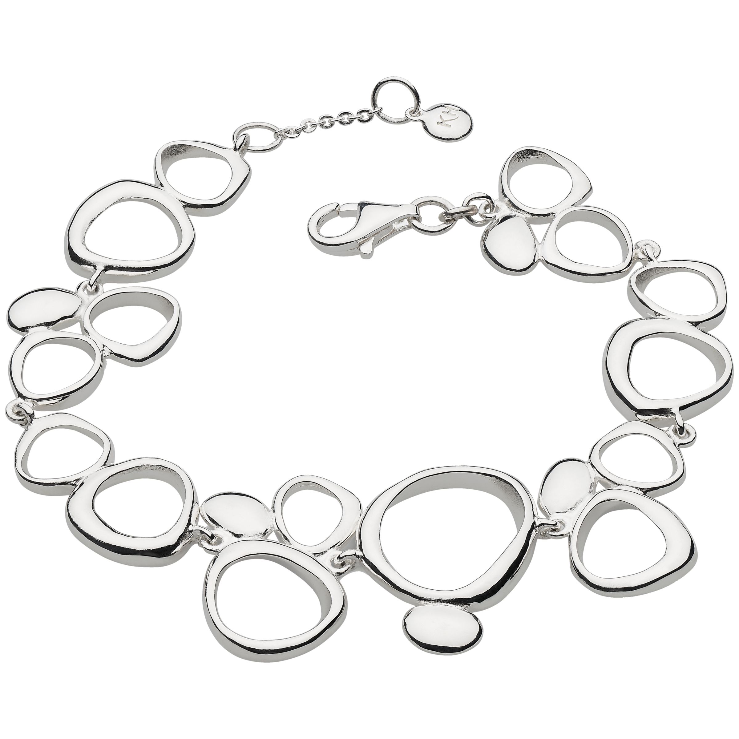 Kit Heath Sterling Silver Abstract Circle Bracelet, Silver