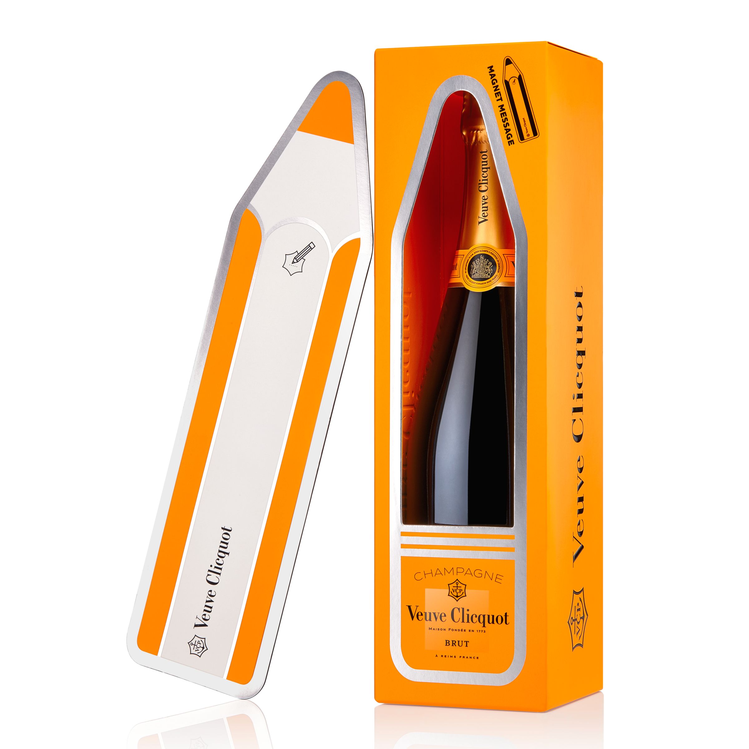 Veuve Cliquot Yellow Label Brut Champagne With Message Magnet 75cl Online At Johnlewis Com