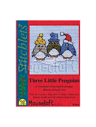 Mouseloft Three Penguins Counted Cross Stitch Kit
