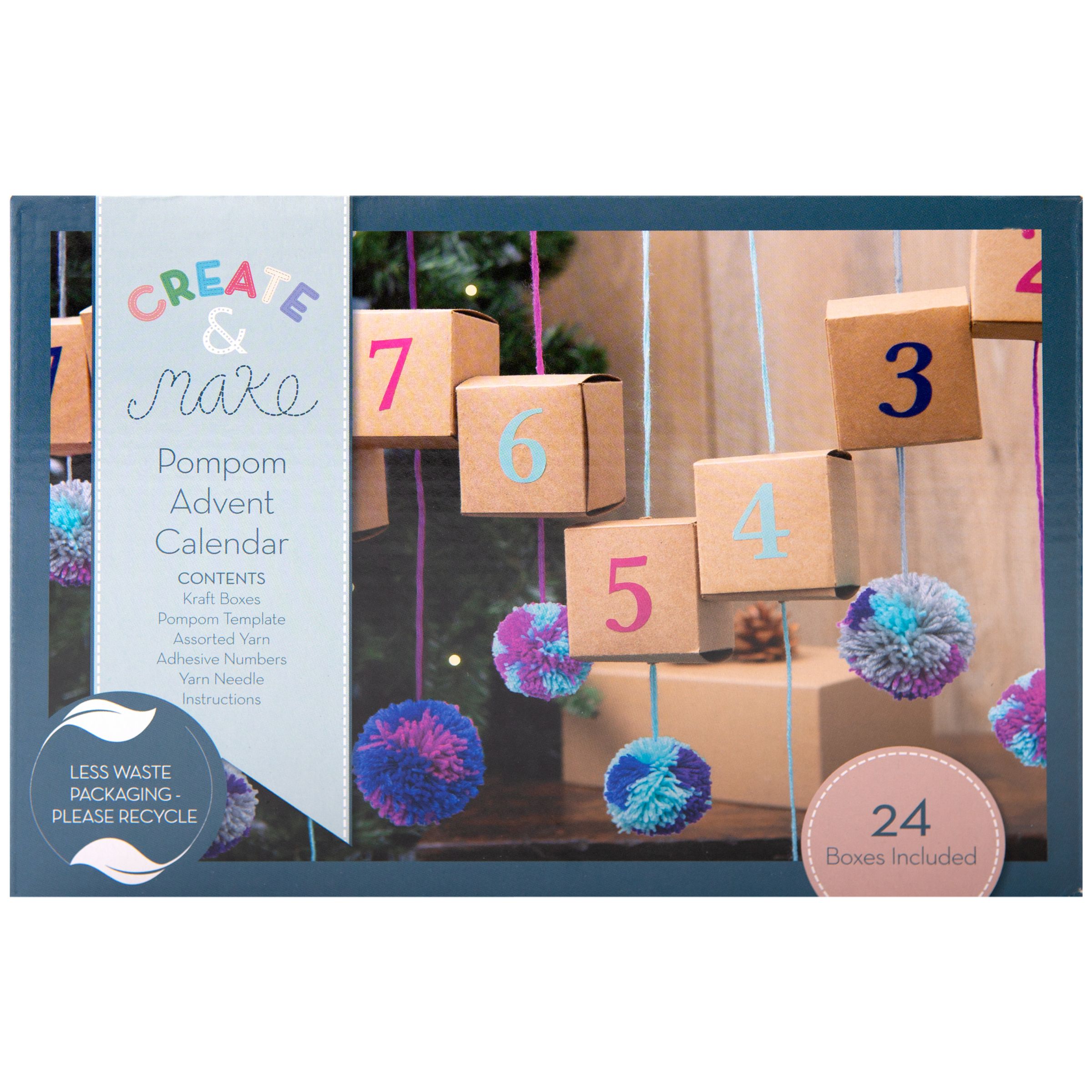 Create and Make Make Your Own Pom Pom Advent Boxes