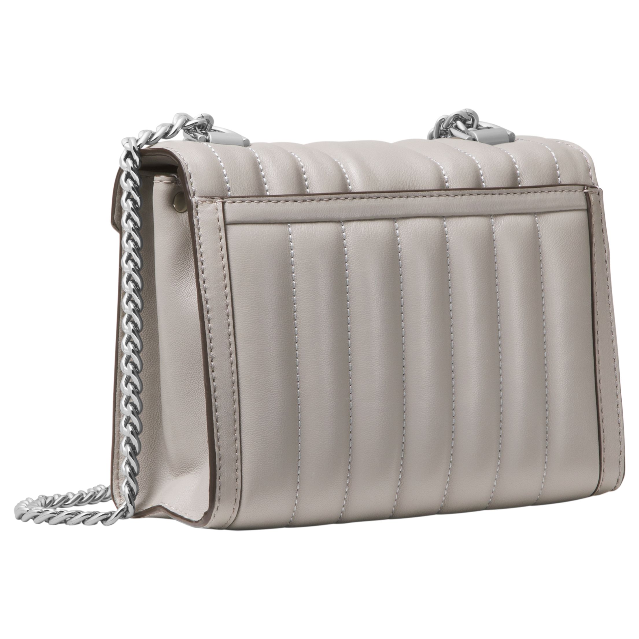MICHAEL Michael Kors Whitney Small Quilted Leather Shoulder Bag, Pearl Grey at John Lewis & Partners