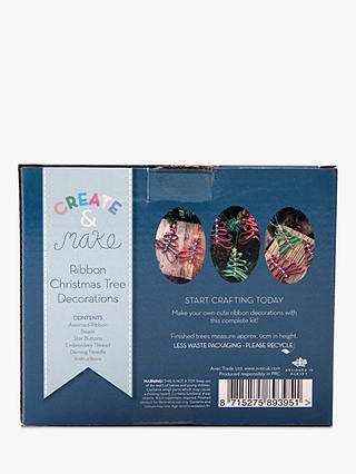 Create and Make Make Your Own Ribbon Christmas Tree Decoration Craft Kit