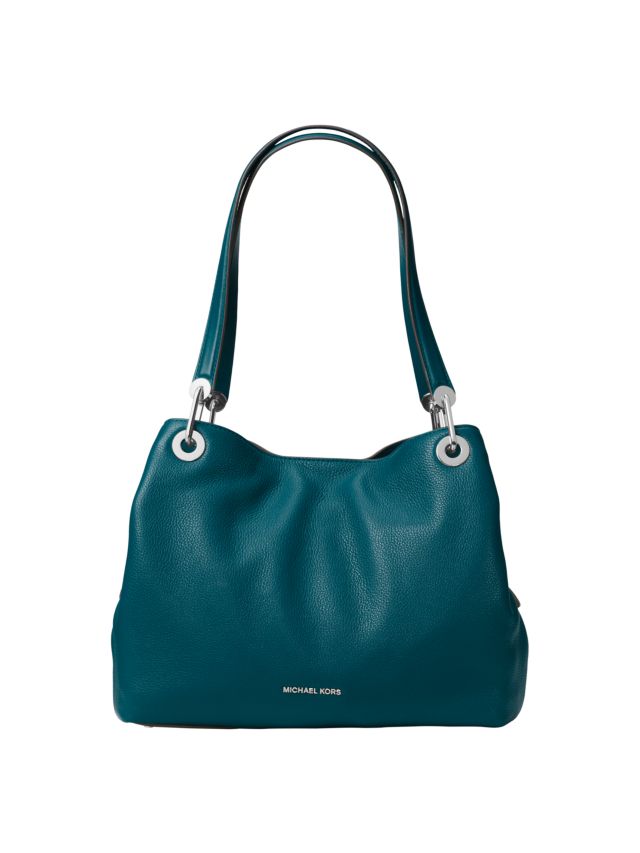 MICHAEL Michael Kors Raven Large Leather Shoulder Bag Luxe Teal