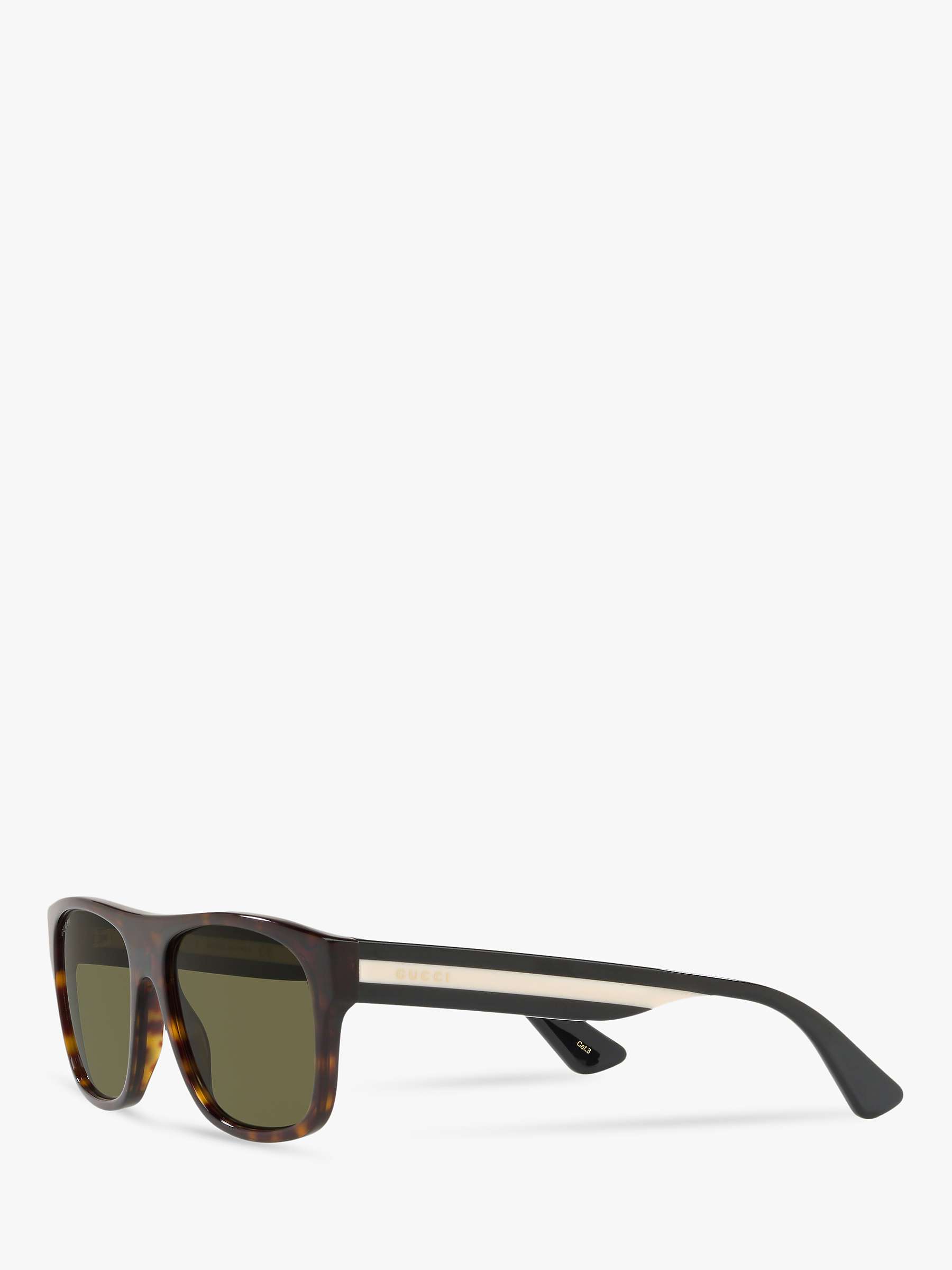Buy Gucci GG0341S Men's Rectangular Sunglasses Online at johnlewis.com