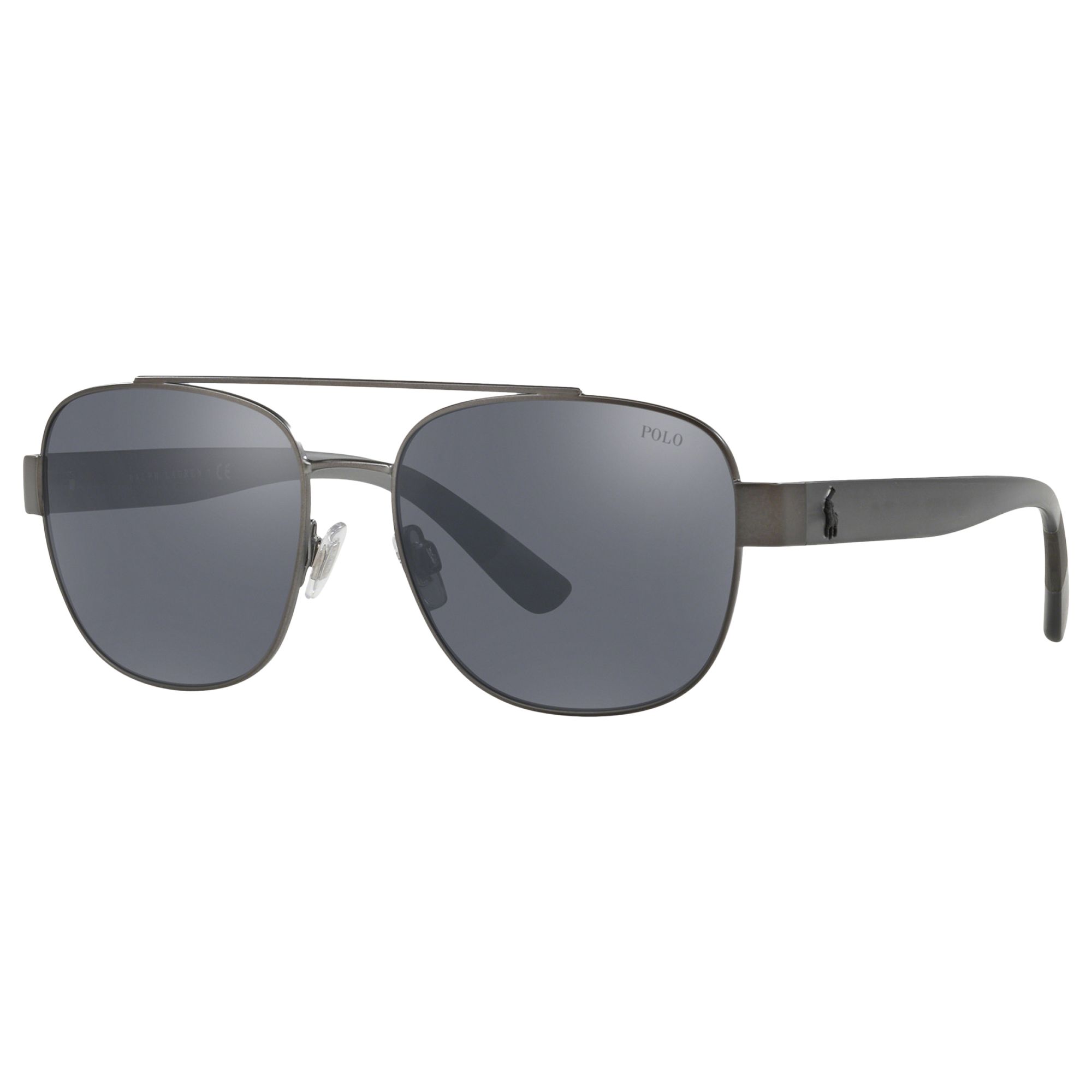Polo Ralph Lauren PH3119 Men's Square Sunglasses, Gunmetal at John ...