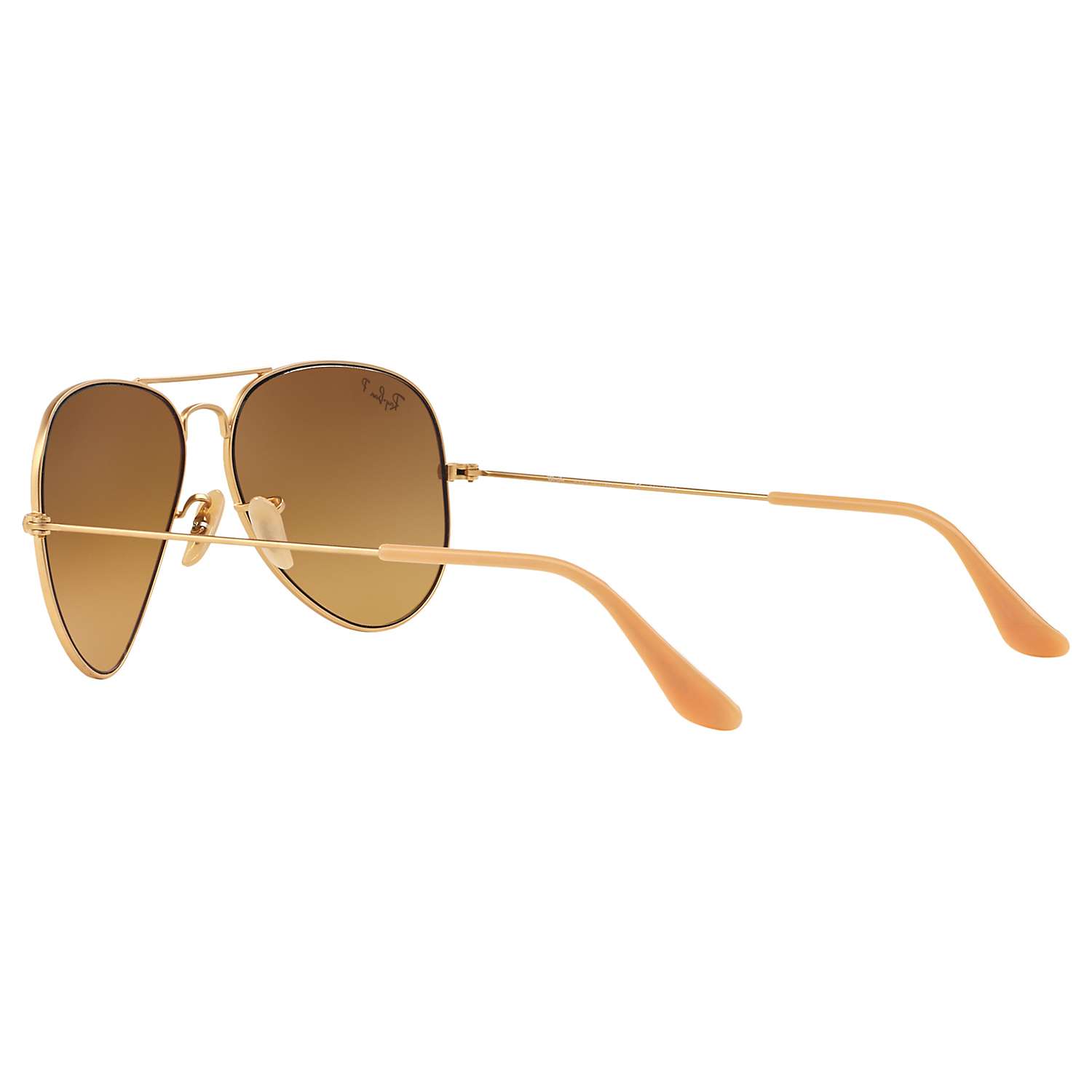 Buy Ray-Ban RB3025 Polarised Original Aviator Sunglasses, Gold/Brown Gradient Online at johnlewis.com