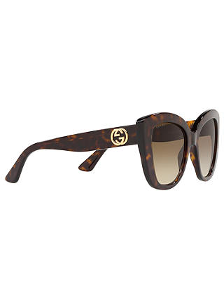 Gucci GG0327S Women's Cat's Eye Sunglasses, Tortoise/Brown Gradient