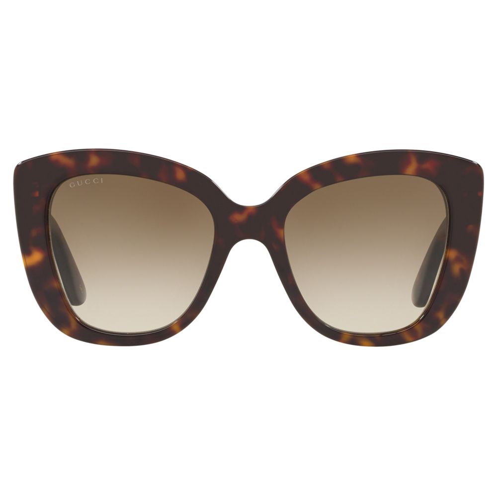 Gucci GG0327S Women's Cat's Eye Sunglasses, Tortoise/Brown Gradient at ...