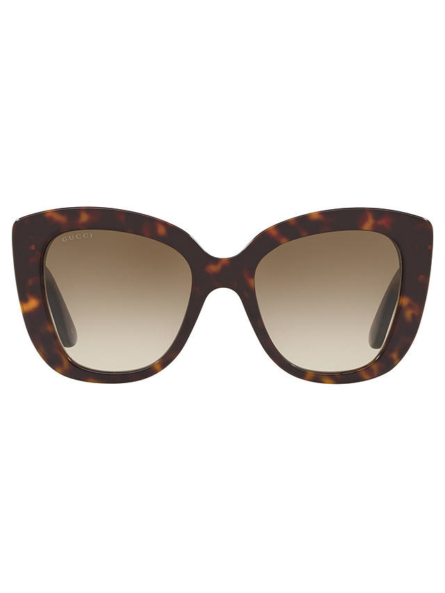 Gucci GG0327S Women's Cat's Eye Sunglasses, Tortoise/Brown Gradient at ...