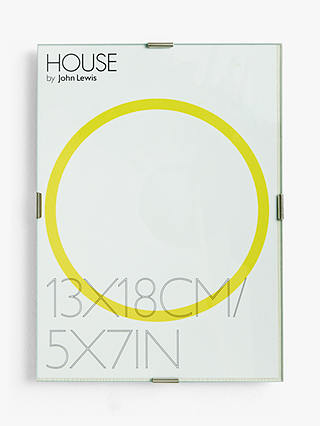 House by John Lewis Glass Clip Photo Frame, 5 x 7" (13 x 18cm)