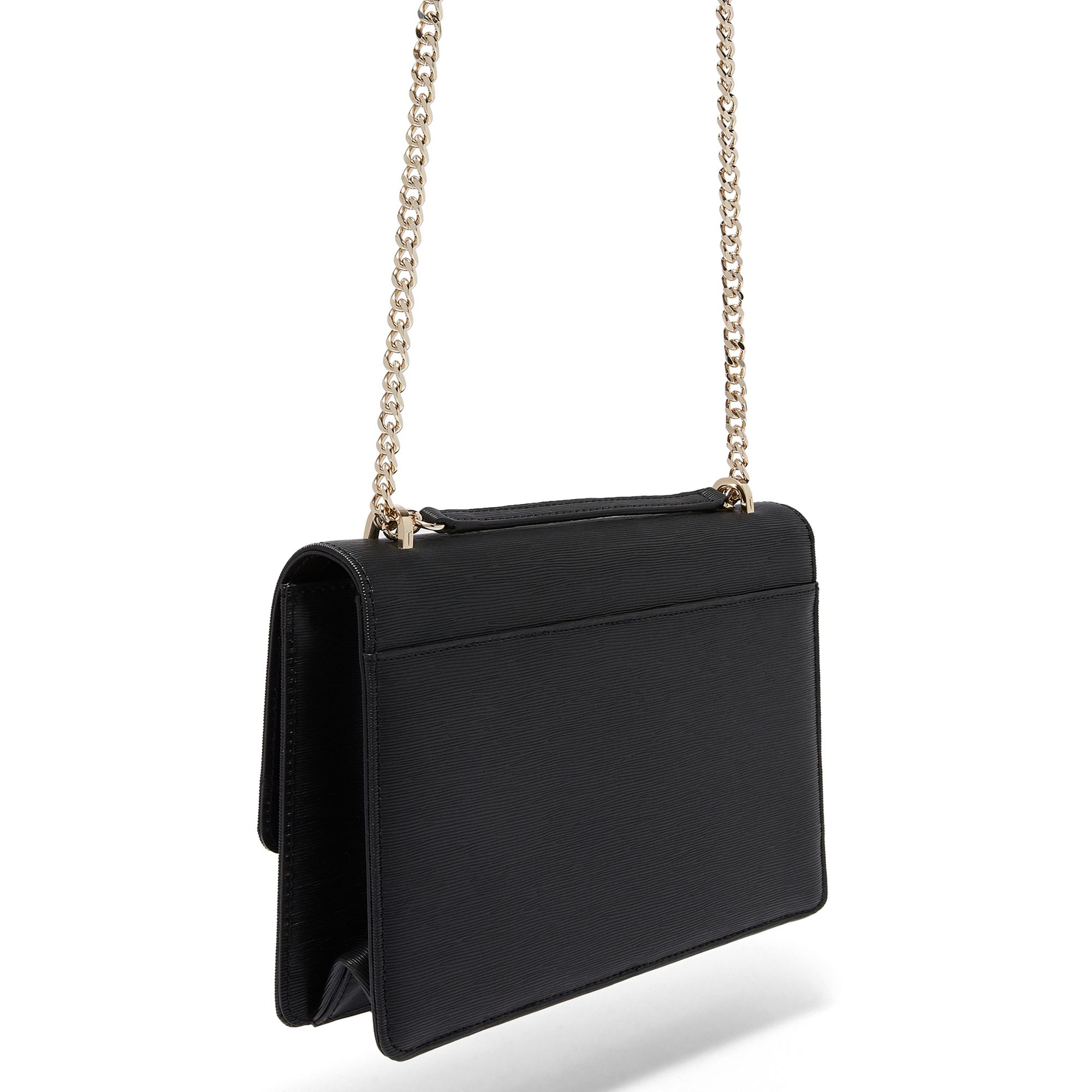 delila bow detail leather cross body bag