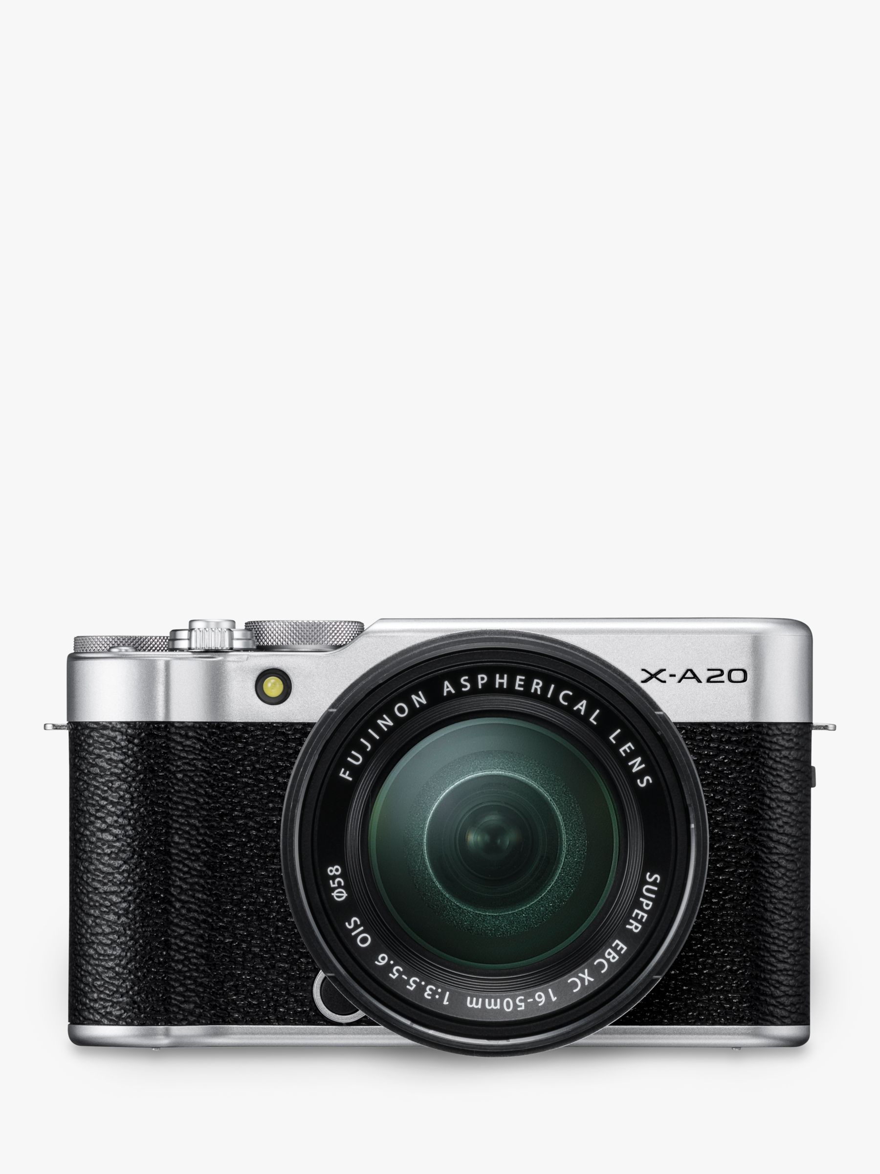 Fujifilm X-A20 Compact System Camera with XC 15-45mm OIS Lens, HD 1080p, 16.3MP, Wi-Fi, 3” Tiltable LCD Touch Screen, Black & Silver