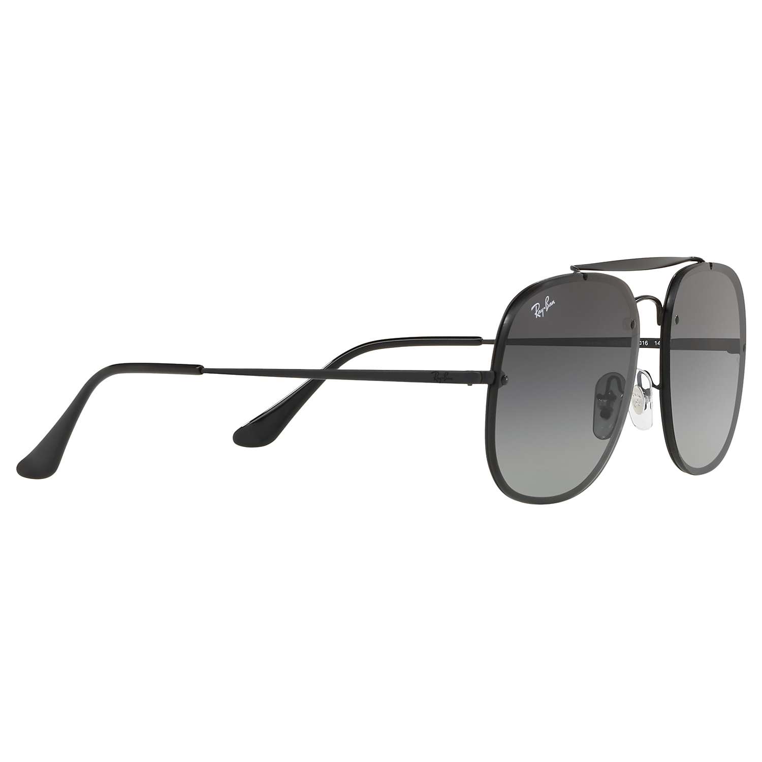 Buy Ray-Ban RB3583N Unisex Blaze General Square Sunglasses, Black/Grey Gradient Online at johnlewis.com