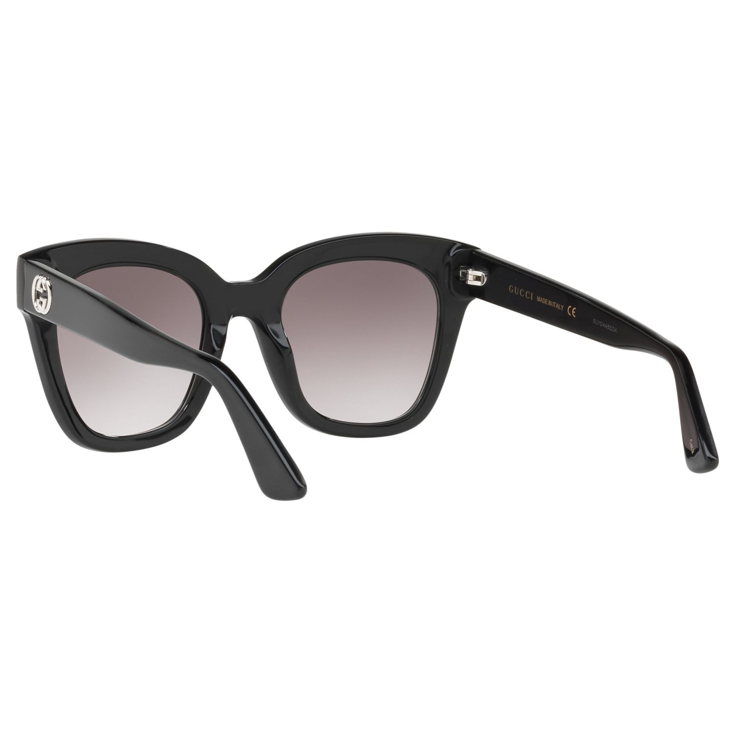 Gucci GG0029S Women's Square Sunglasses, Black/Grey Gradient