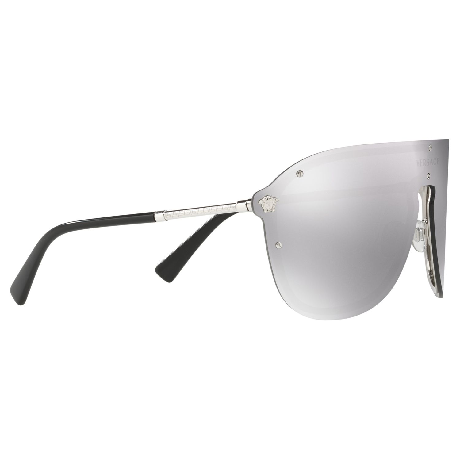 Versace Ve2180 Womens Aviator Sunglasses Silvermirror Grey At John Lewis And Partners