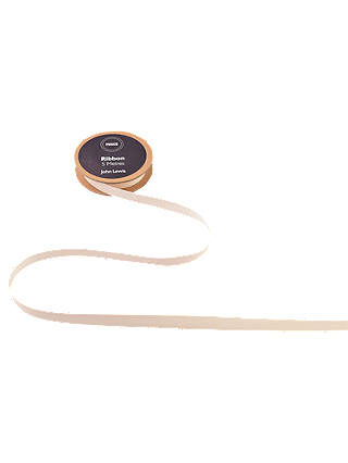 John Lewis & Partners Grosgrain Ribbon, 5m, Cream