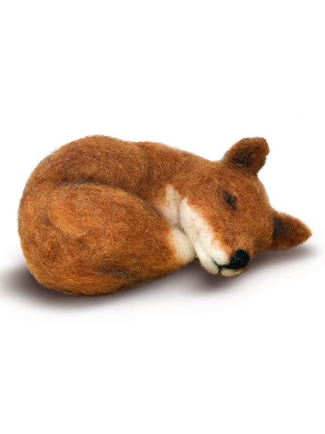 The Crafty Kit Company Sleepy Fox Needle Felting Kit