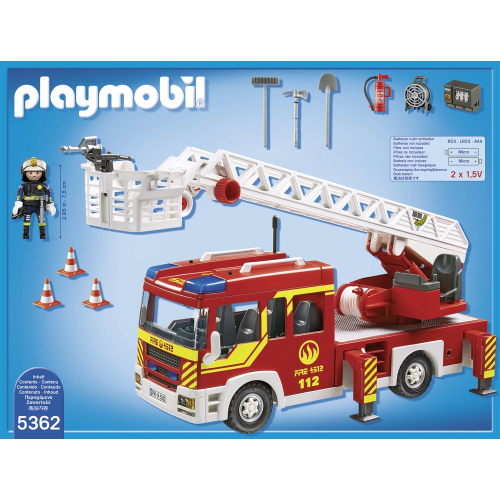 playmobil ladder unit with lights and sound