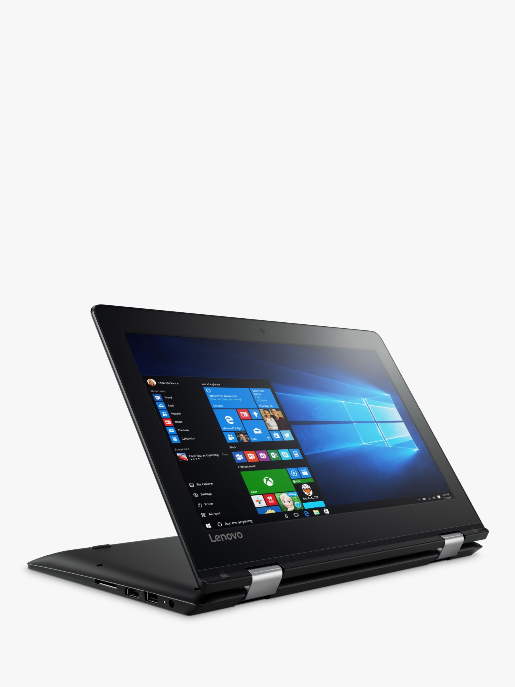 Lenovo Yoga 310 Convertible Laptop, Intel Pentium, 4GB, 32GB eMMC, 11.6”, Black