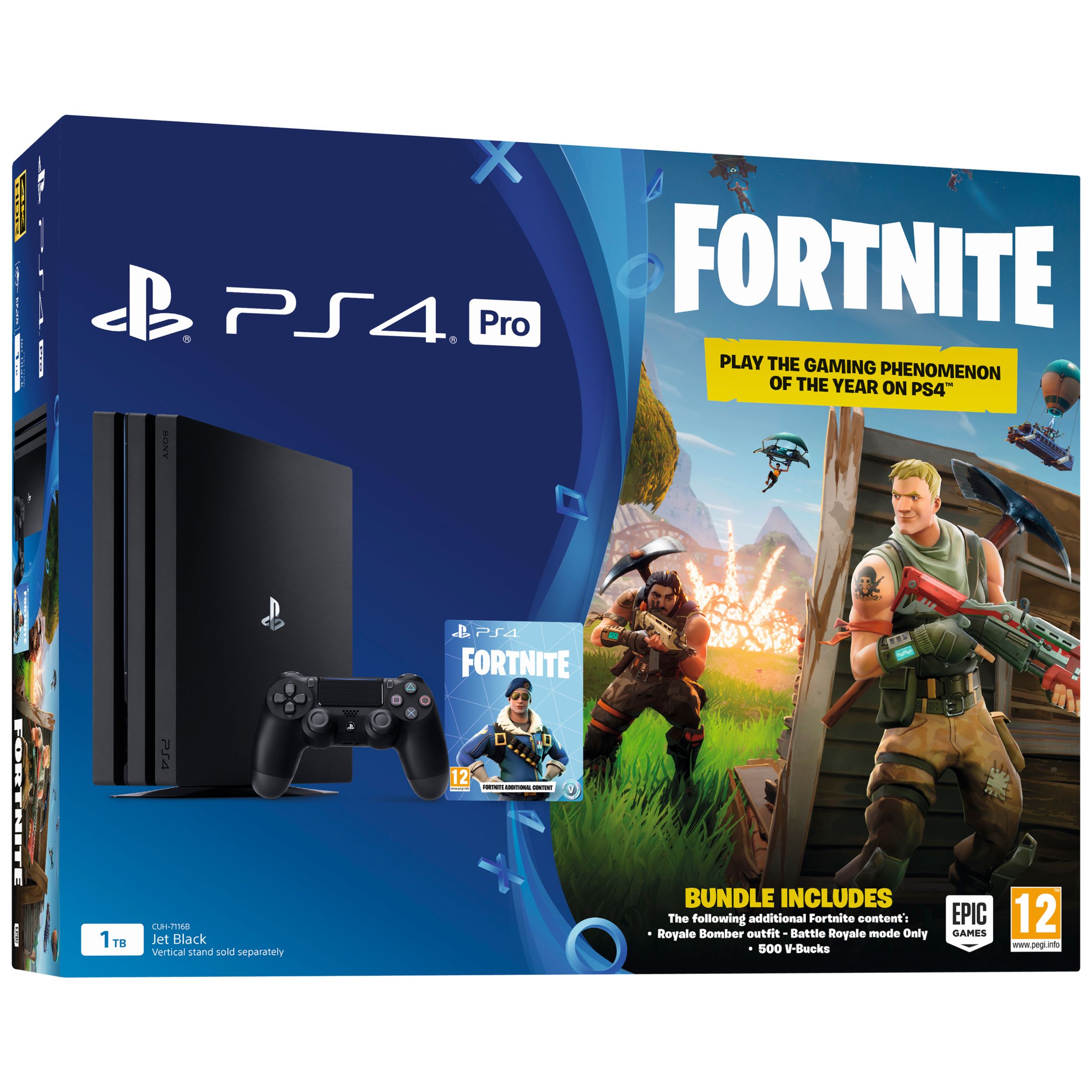Nonsense forgiven Toes Sony PlayStation 4 Pro Console, 1TB, with DualShock 4 Controller, Jet Black  and Fortnite Battle Royale Bundle