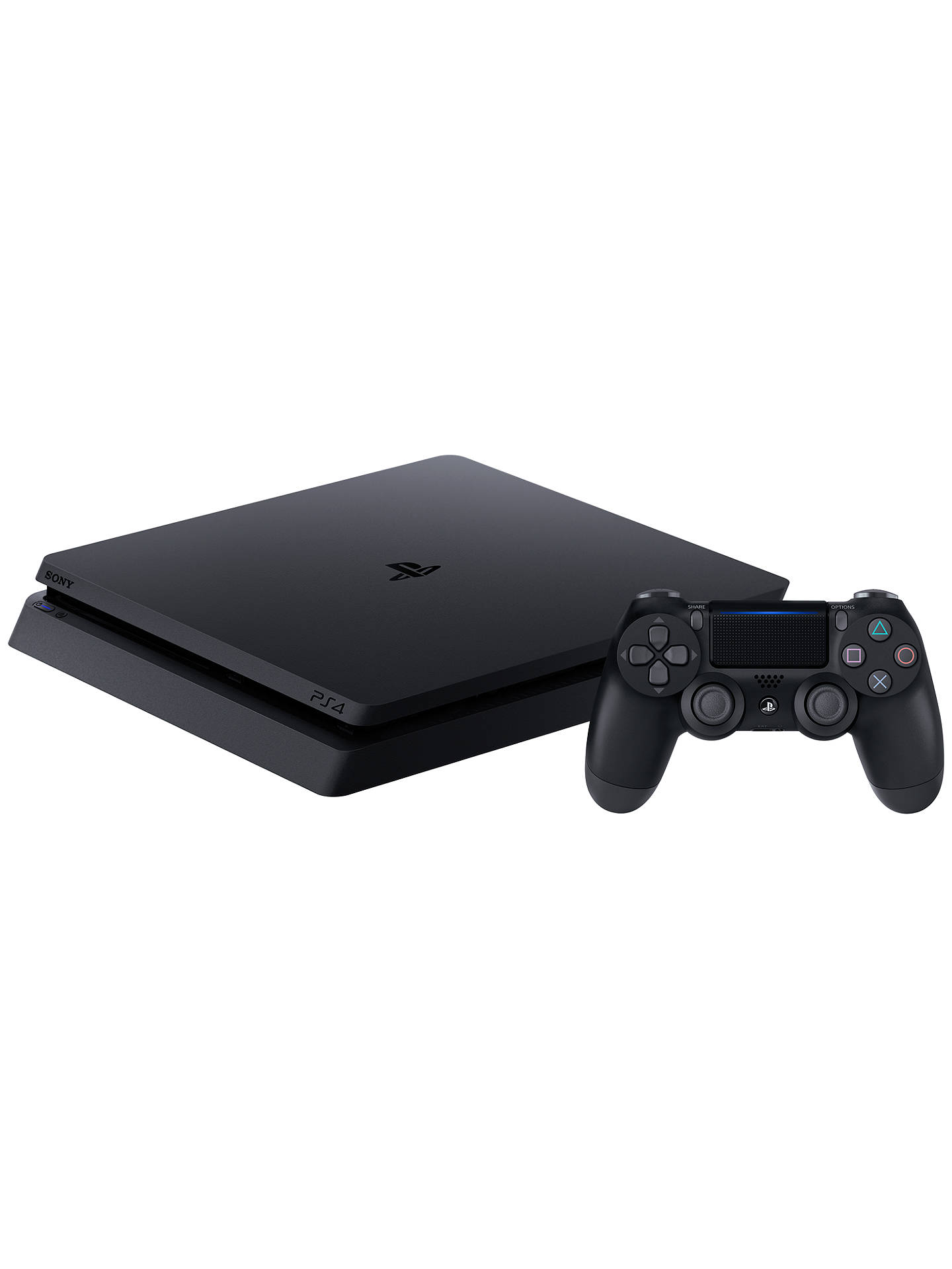 buy sony playstation 4 slim console with dualshock 4 controller 500gb jet black and - dualshock 4 controller fortnite bundle