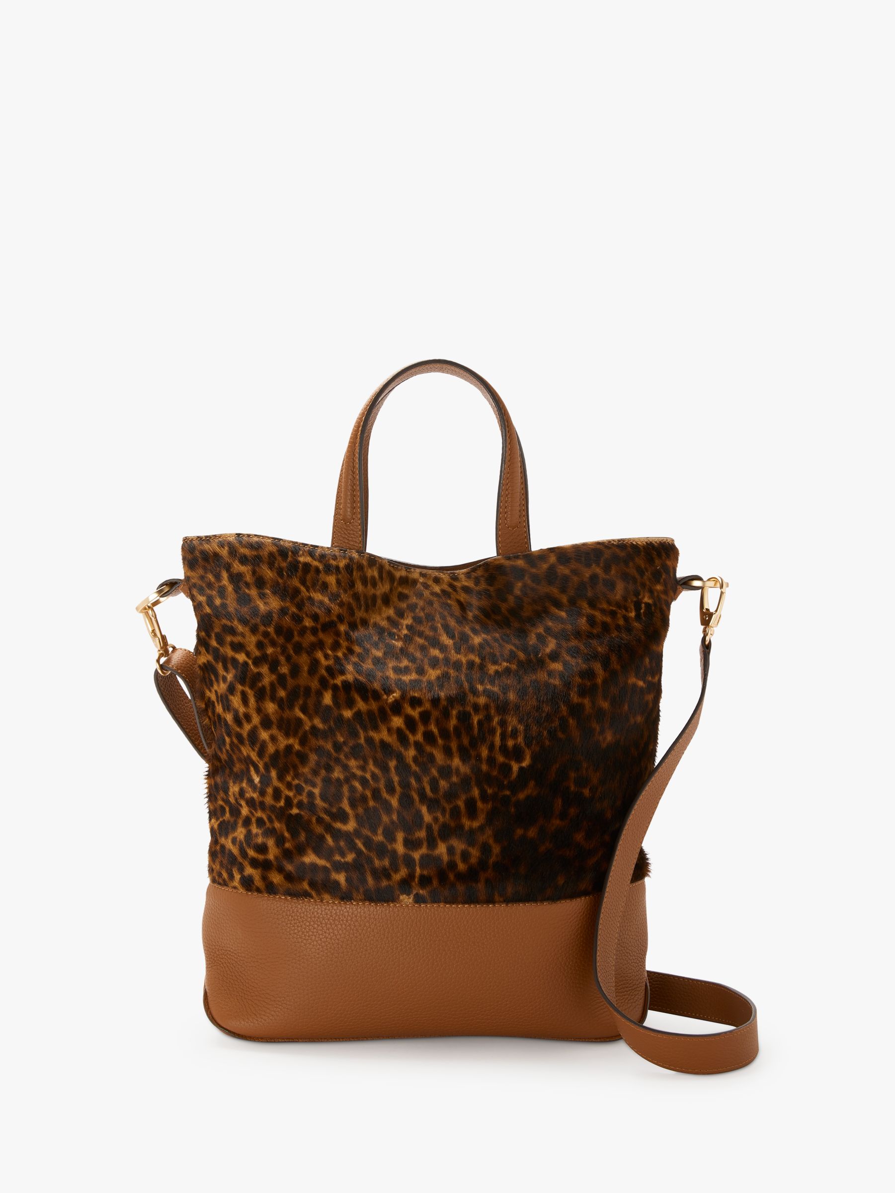 leather animal print bag