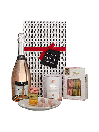 John Lewis & Partners Rosé & Macarons Gift Box