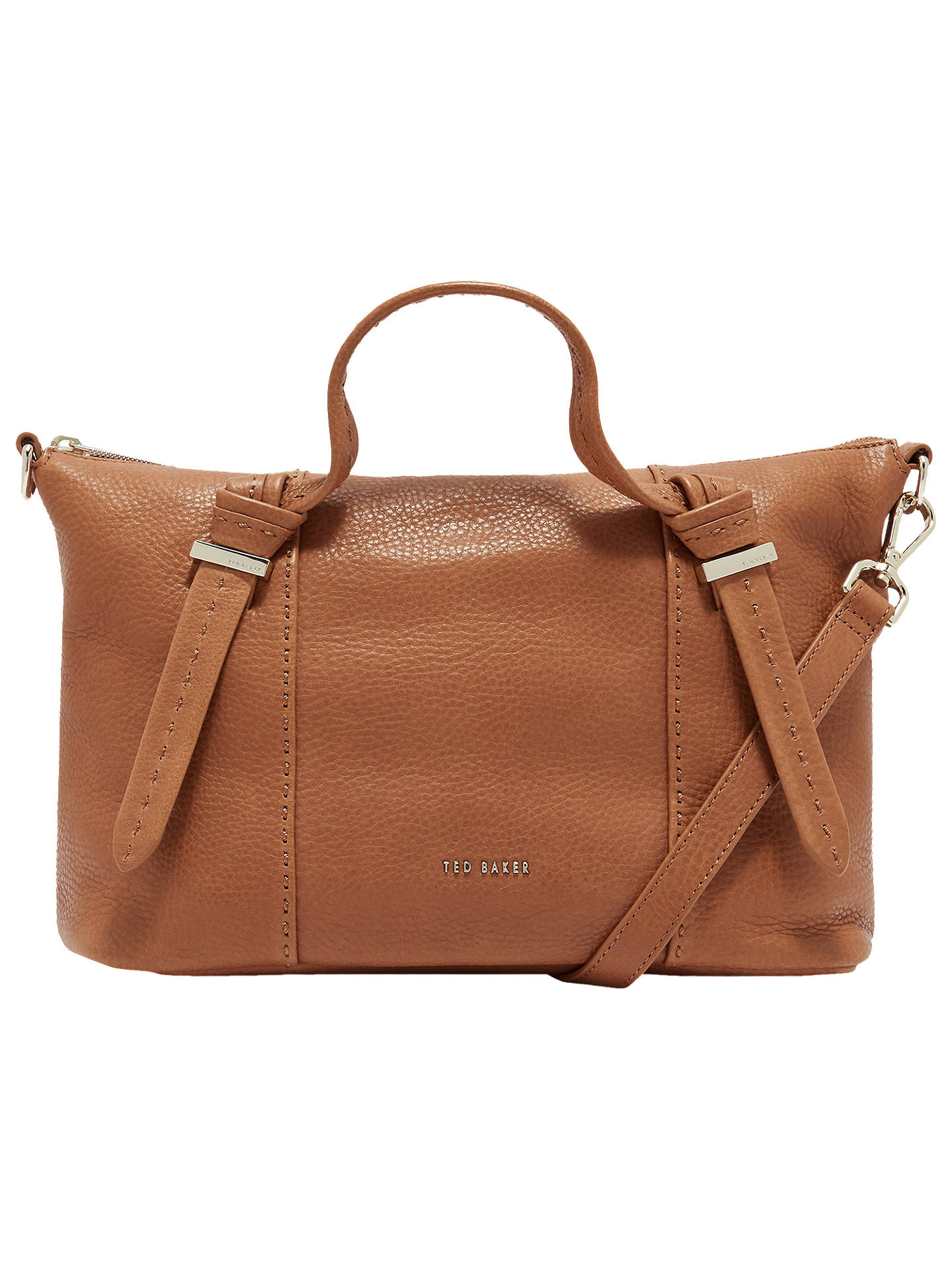 Ted Baker Olmia Knotted Handle Small Leather Tote Bag at John Lewis