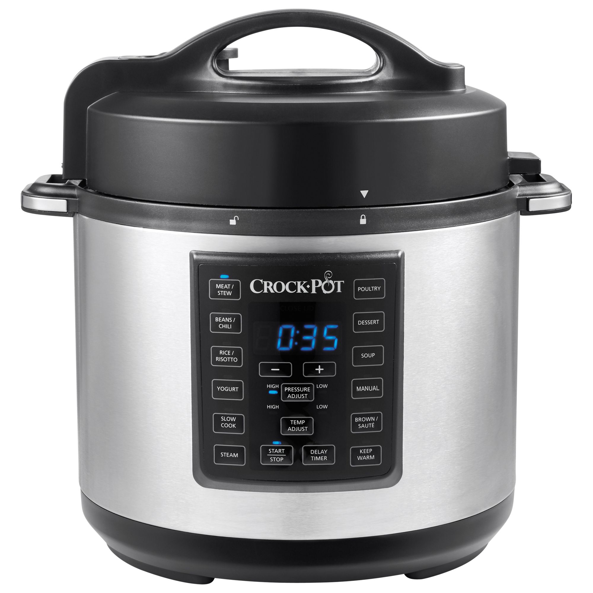 Crock-Pot CSC051 Electric Pressure & Multi-Cooker, 5.6L, Stainless Steel