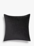 John Lewis Cotton Velvet Cushion, Graphite