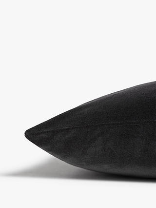 John Lewis & Partners Cotton Velvet Cushion, Graphite