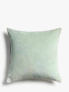 John Lewis Cotton Velvet Cushion, Sorrel