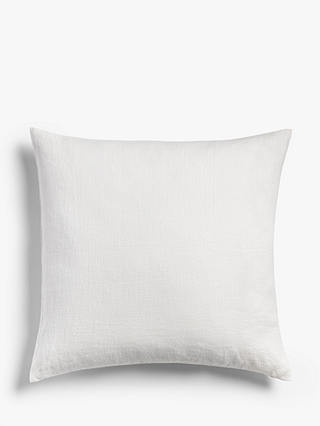 John Lewis & Partners Linen Cushion, Marshmallow