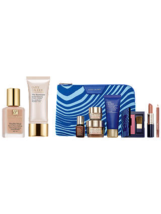 Estée Lauder Double Wear Stay-In-Place Foundation 2C2 Pale Almond and Primer with Gift (Bundle)