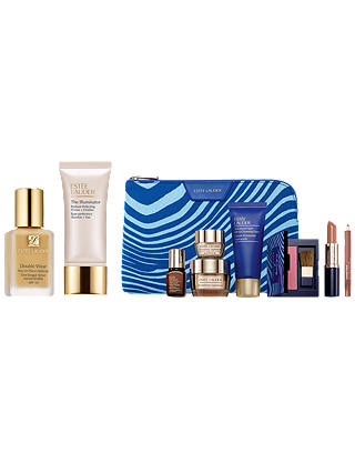 Estée Lauder Double Wear Stay-In-Place Foundation 2W2 Rattan and Primer with Gift (Bundle)