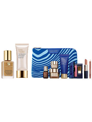 Estée Lauder Double Wear Stay-In-Place Foundation 3W1 Tawny and Primer with Gift (Bundle)
