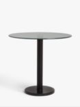 ANYDAY John Lewis & Partners Enzo 2 Seater Glass Round Dining Table, Black Marble