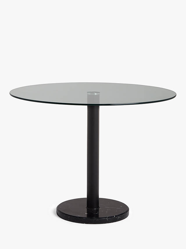 Anyday John Lewis Partners Enzo 4, Black Glass Round Dining Table