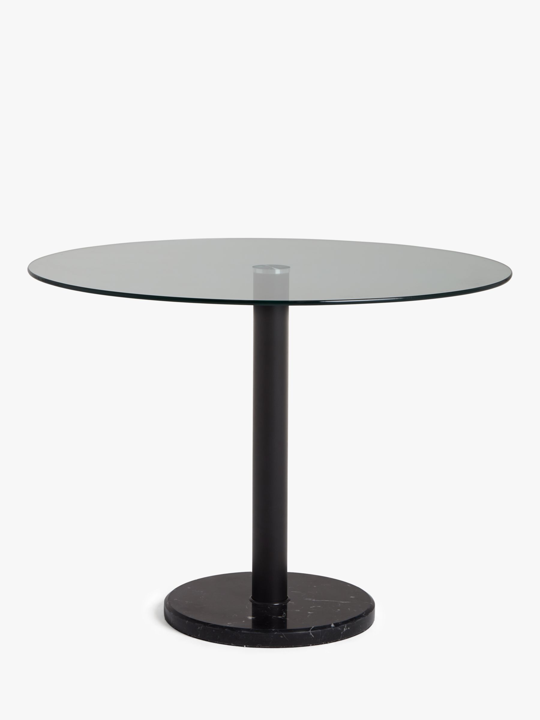 Photo of John lewis anyday enzo 4 seater glass round dining table black marble