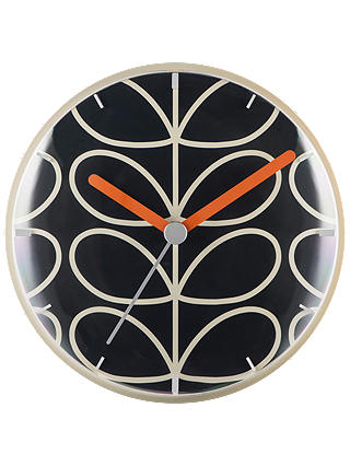 Orla Kiely Linear Stem Wall Clock, 30cm, Slate