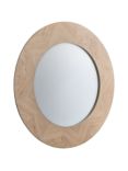 Gallery Direct Tapio Wood Inlay Round Mirror, 90cm, Oak