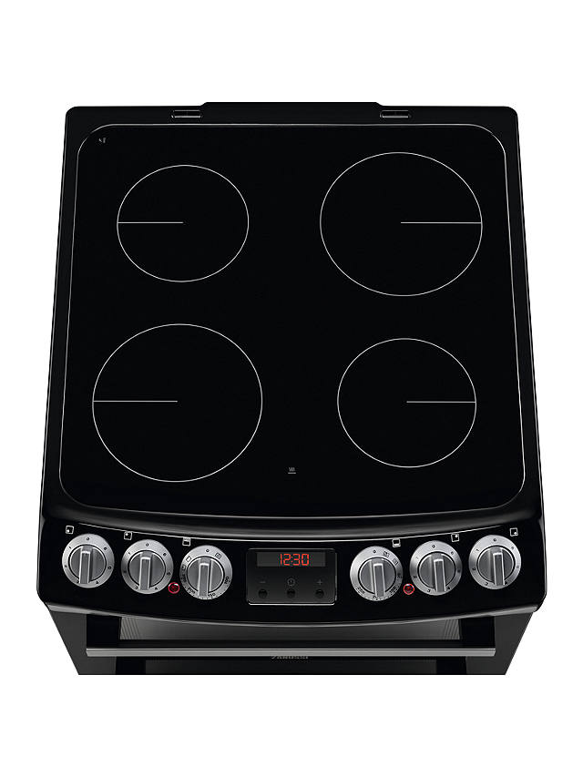 Buy Zanussi ZCV46250XA Electric Hob Double Cooker, Black Online at johnlewis.com