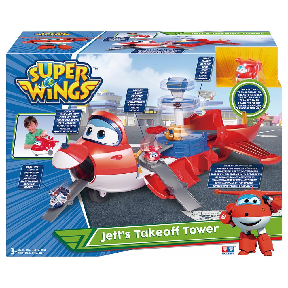 super wings jets take off tower