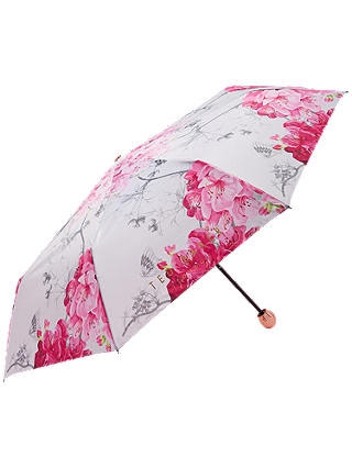 Ted Baker Pirou Babylon Print Umbrella, Grey/Pink
