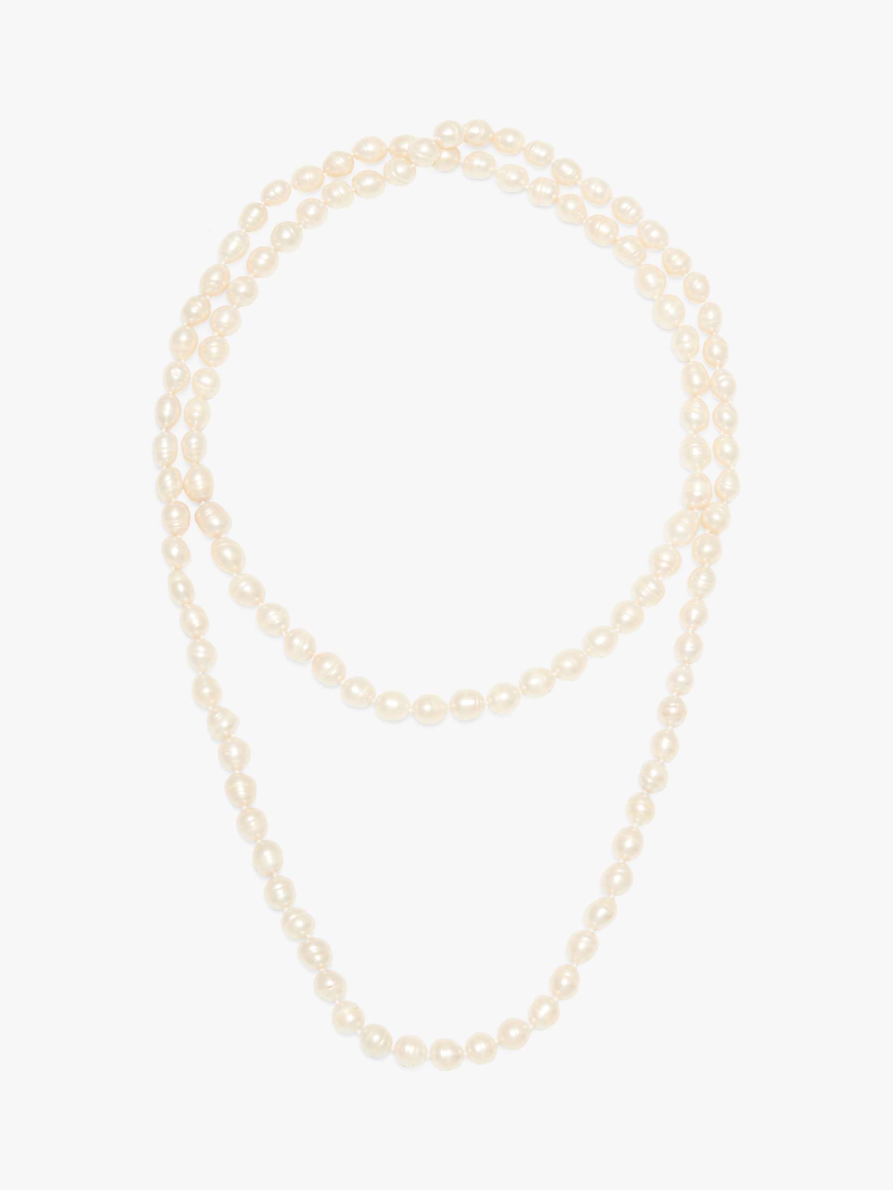 Buy A B Davis Opera Length Freshwater Pearl Necklace, White Online at johnlewis.com