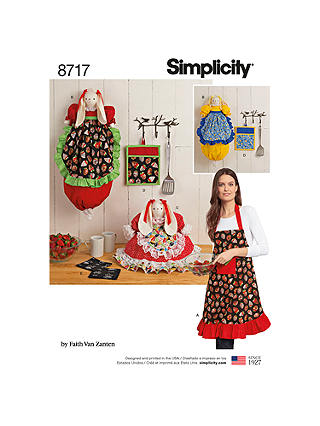 Simplicity Misses' Kitchen Accessories Sewing Pattern, 8717